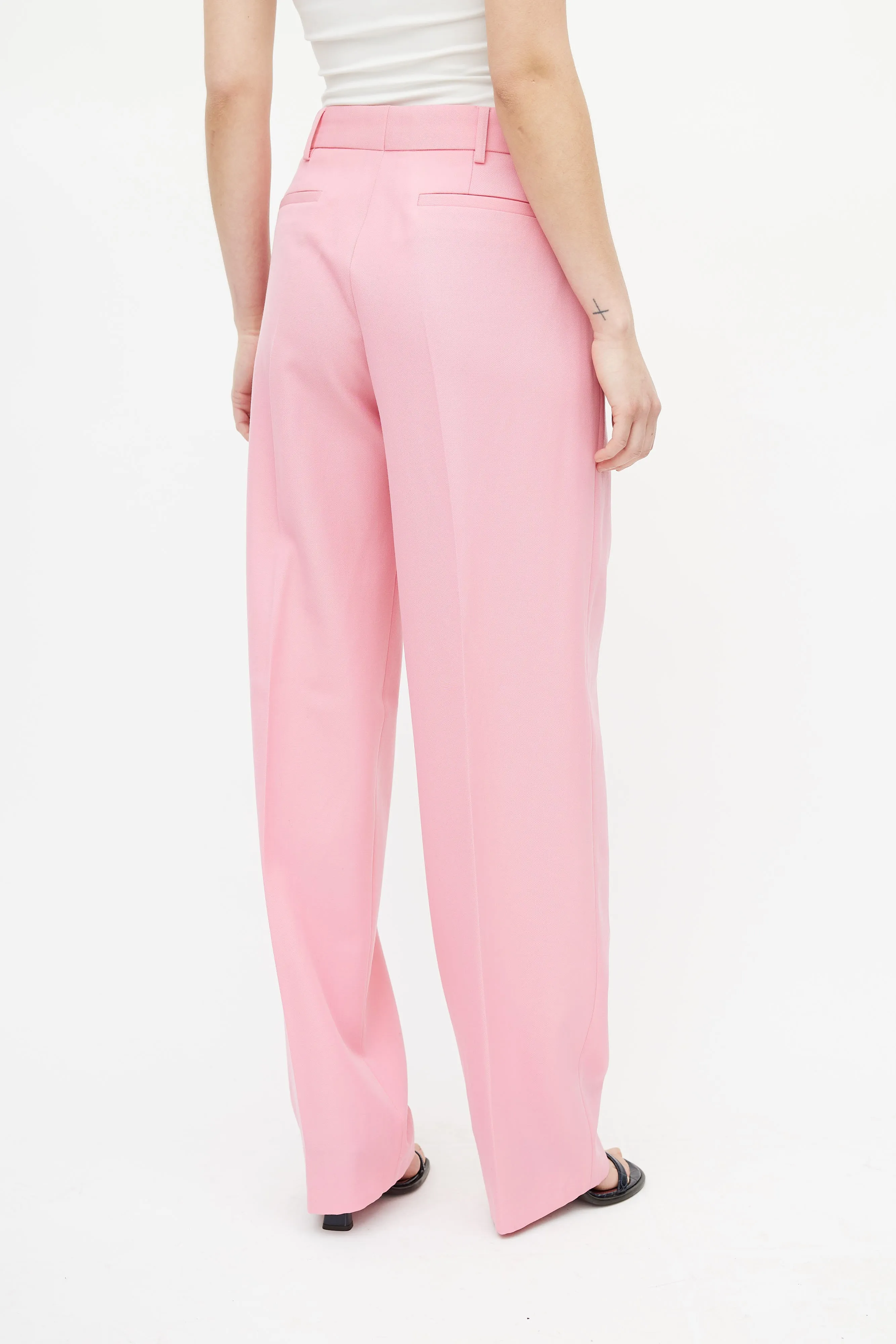 Pink Wide Leg Trouser
