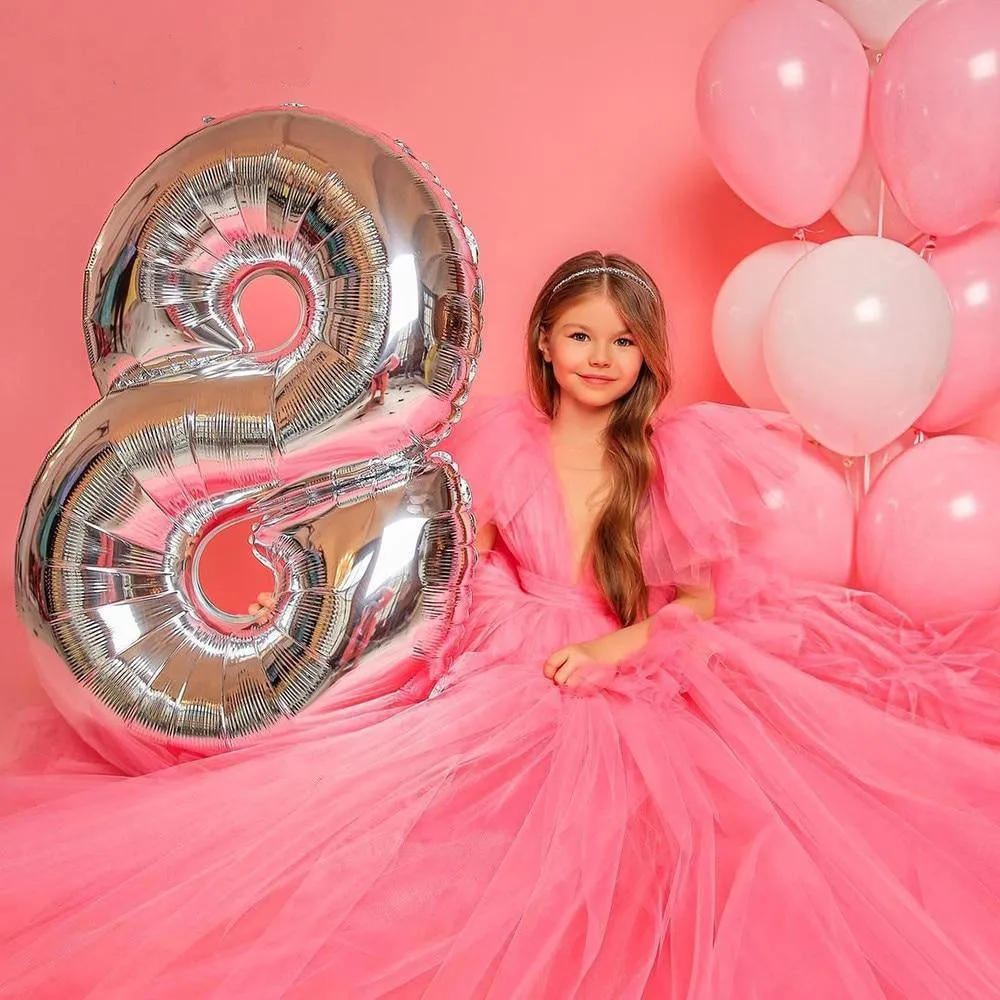 Plus Size Lace Flower Girl Party Dress