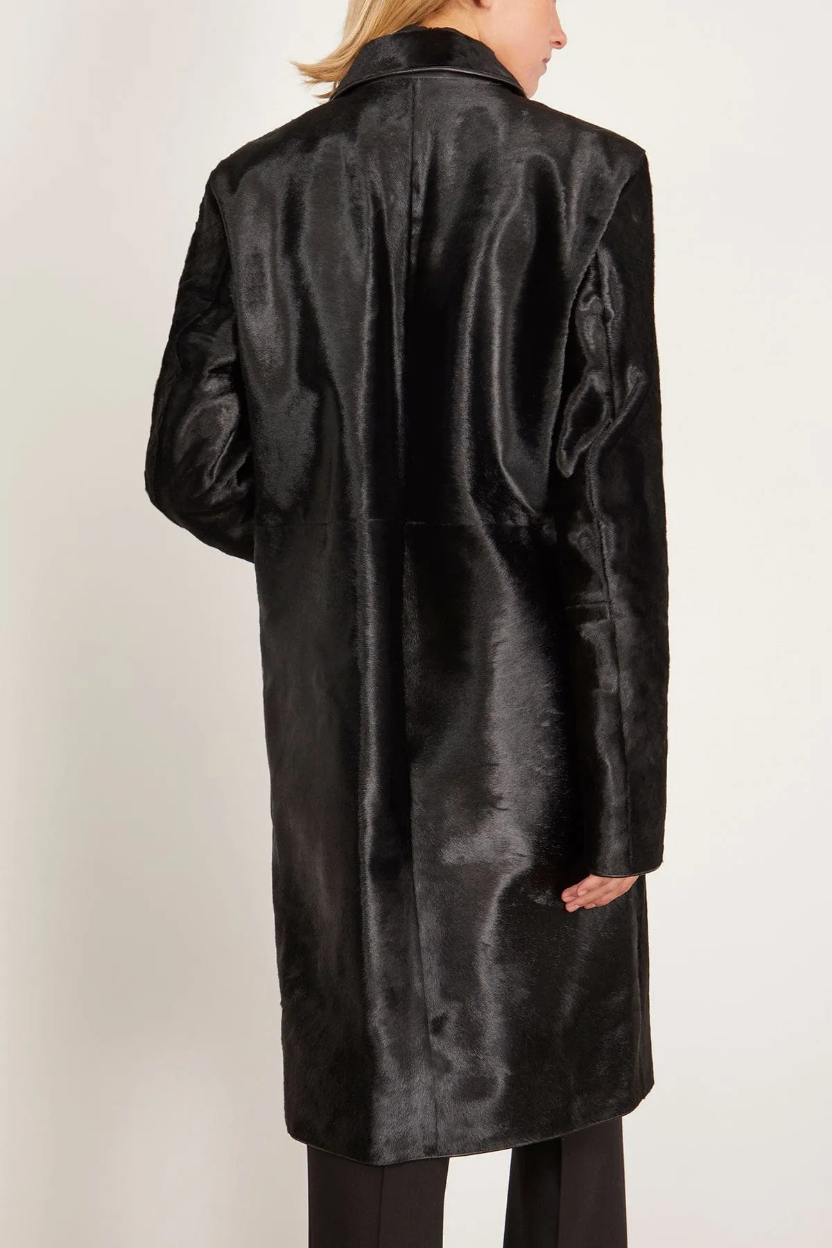 Pony Hair Coat in Black