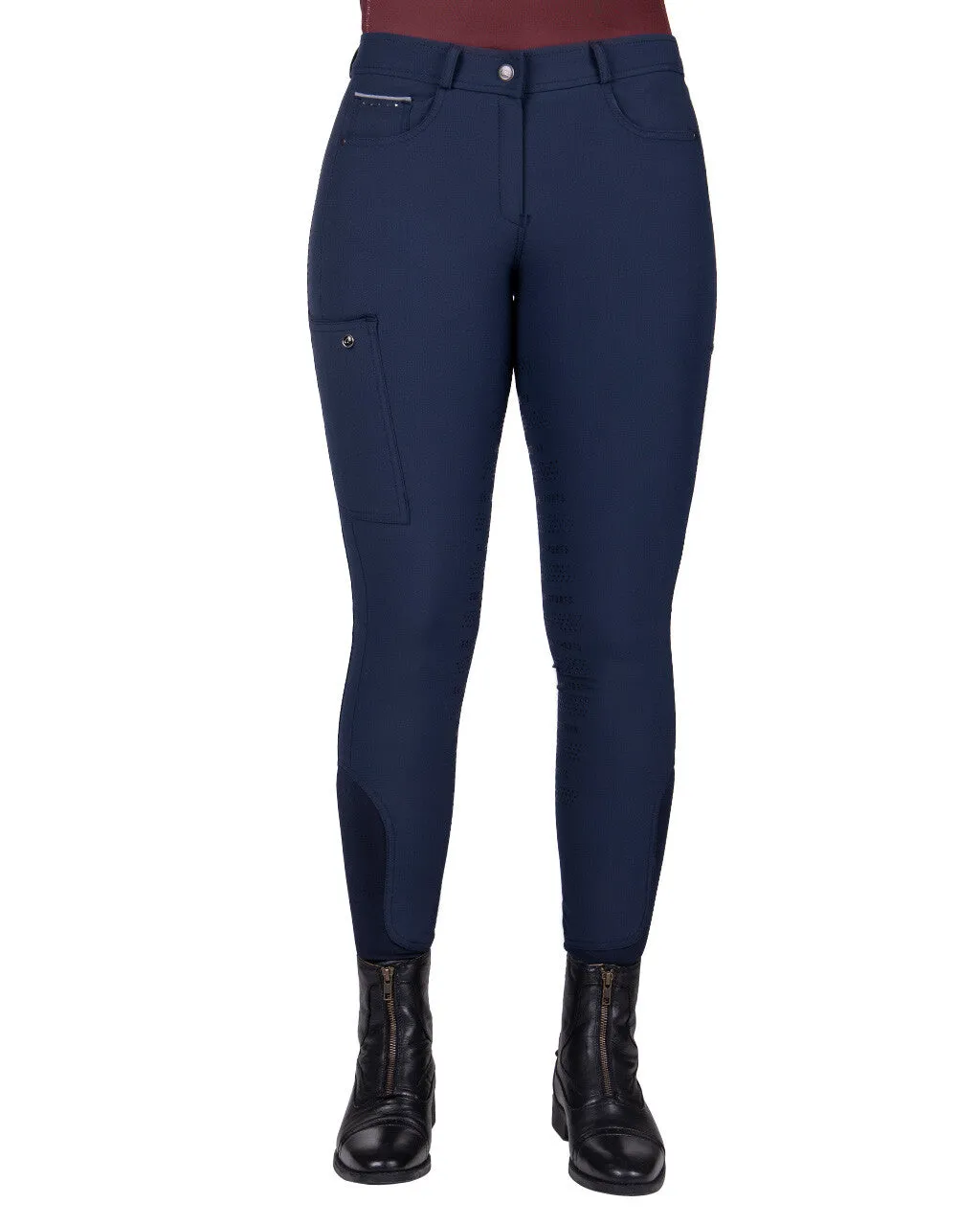 QHP Wmn Breeches Qiara Leg Grip Navy