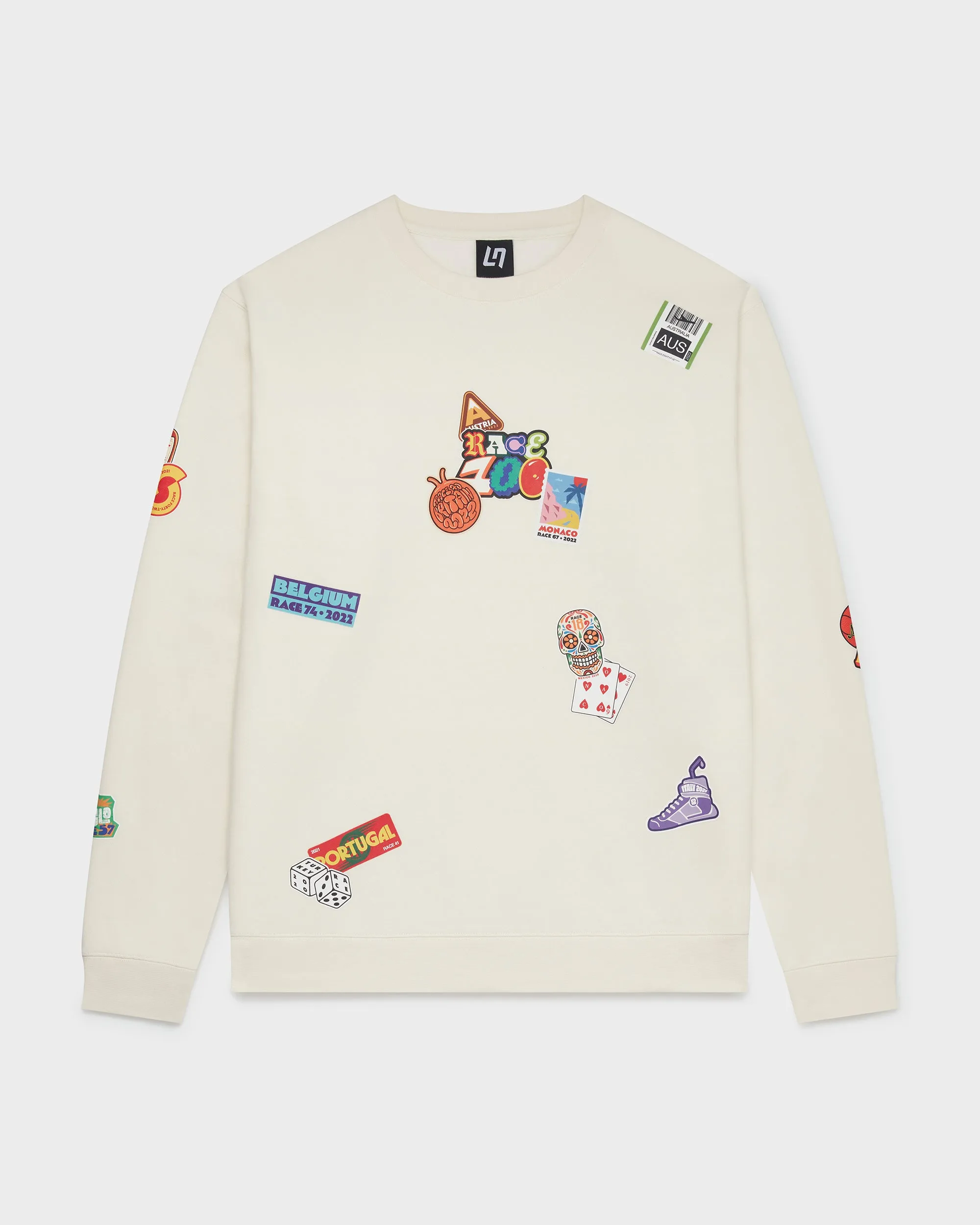 RACE 100 SWEATSHIRT - CREAM