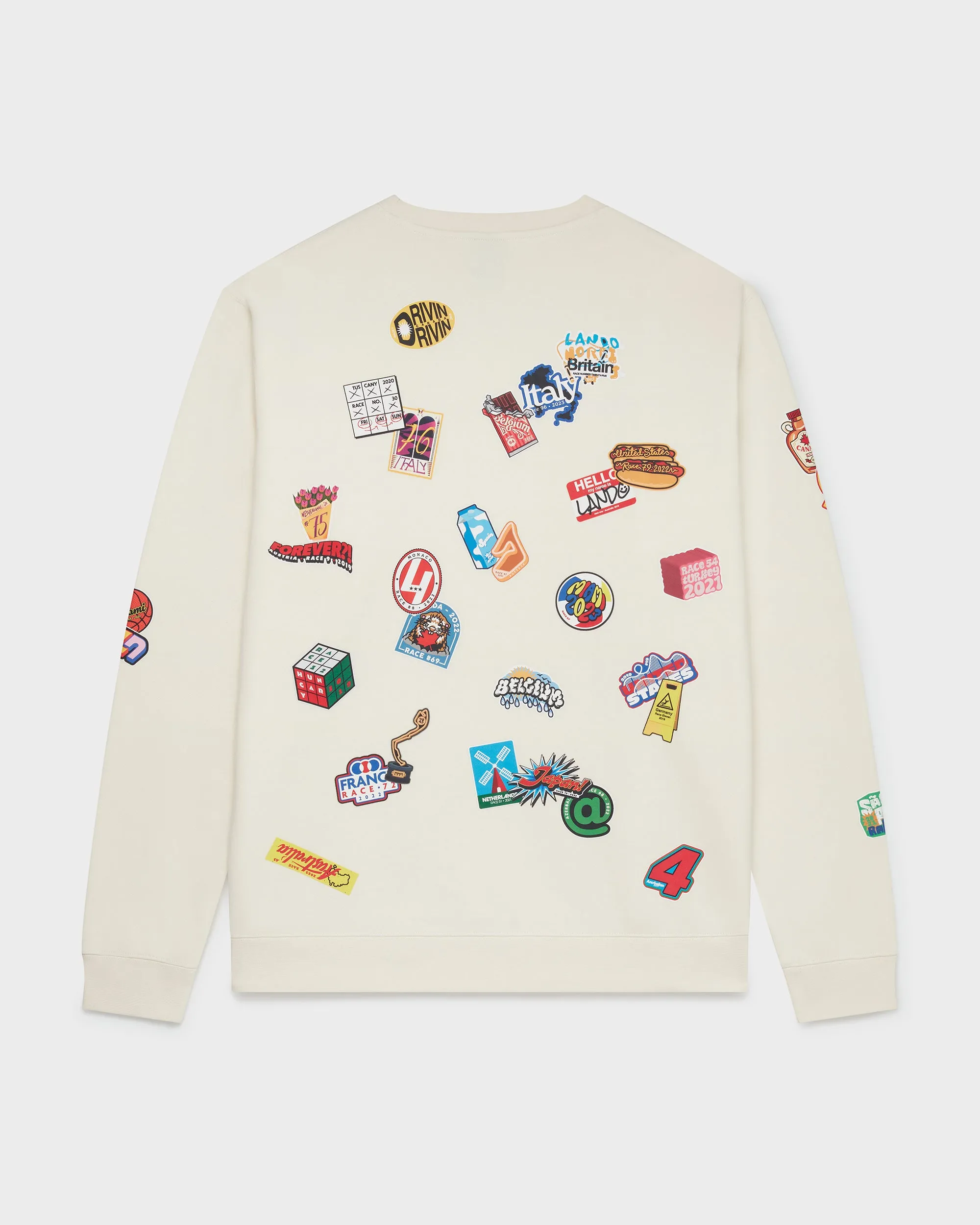 RACE 100 SWEATSHIRT - CREAM
