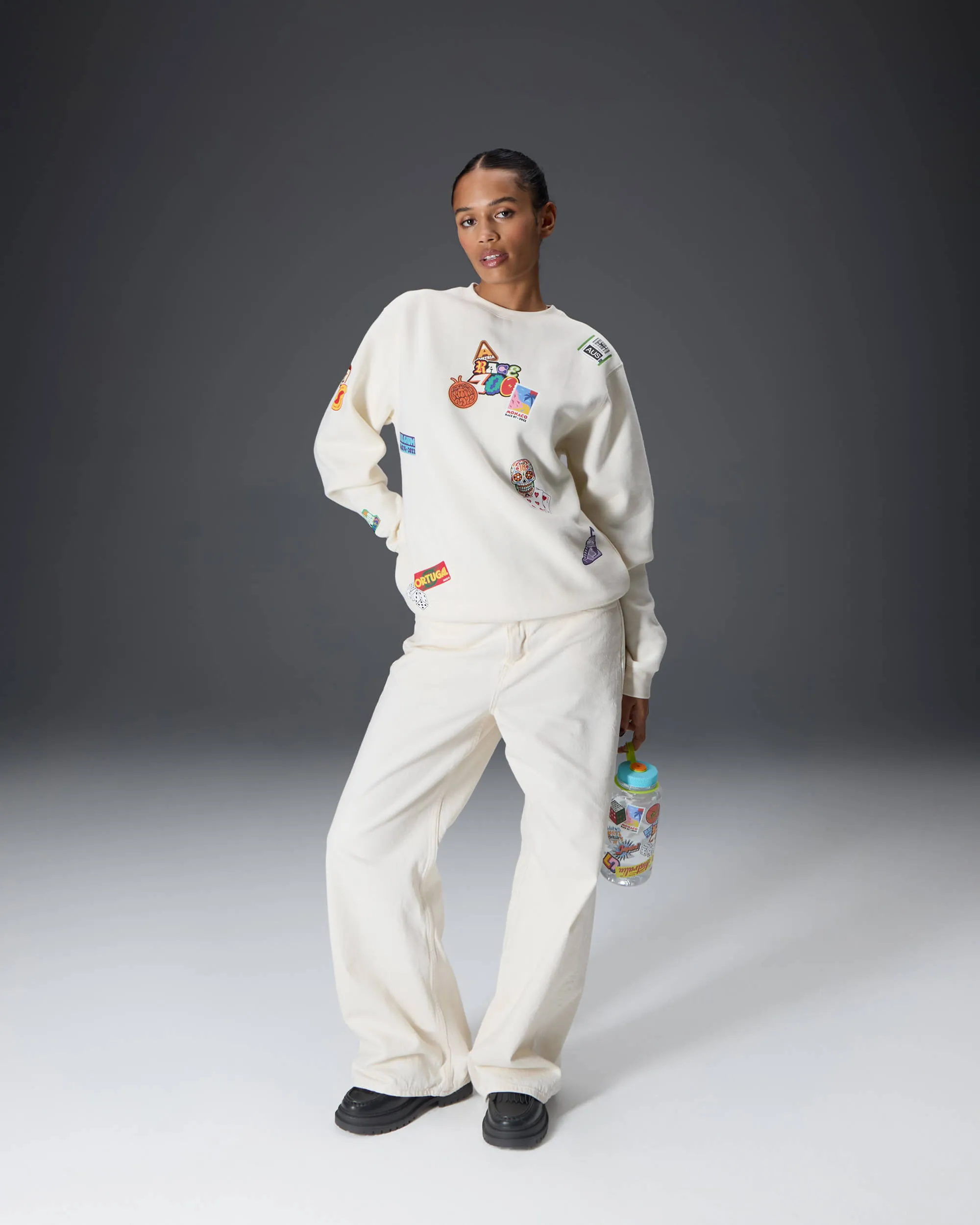 RACE 100 SWEATSHIRT - CREAM