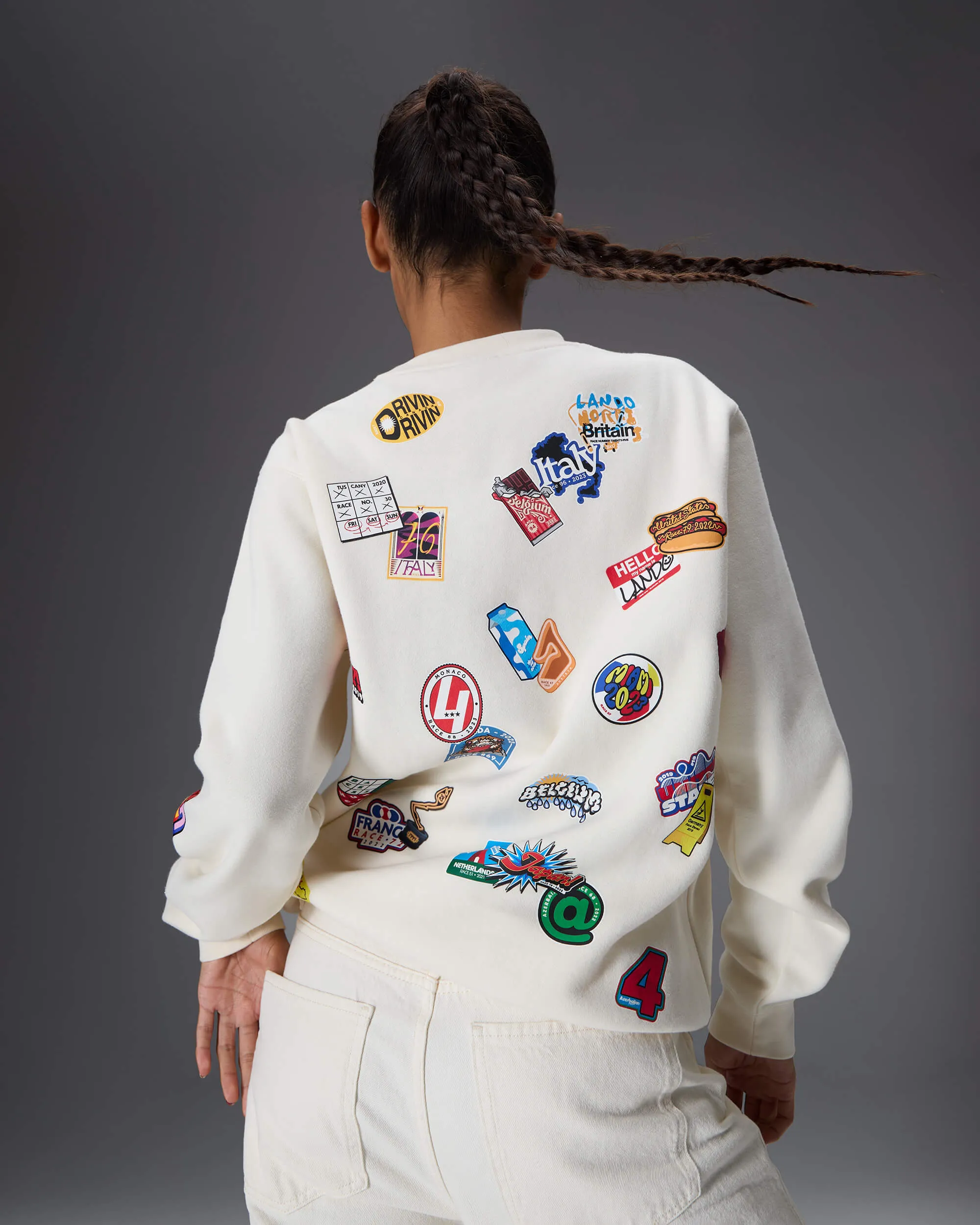RACE 100 SWEATSHIRT - CREAM