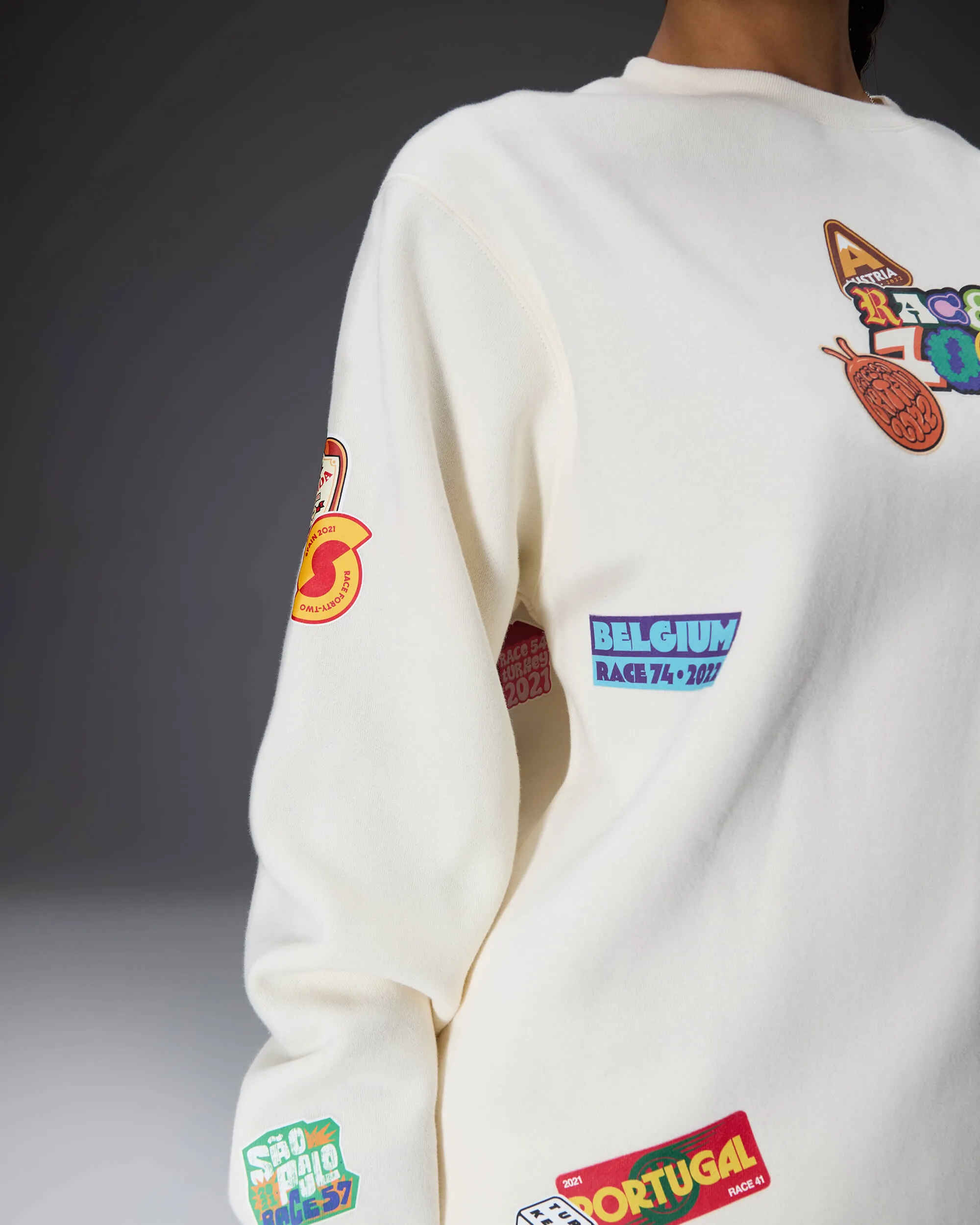 RACE 100 SWEATSHIRT - CREAM