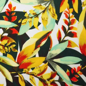 Rayon Voile Print - ALISSA - Leafs - Yellow