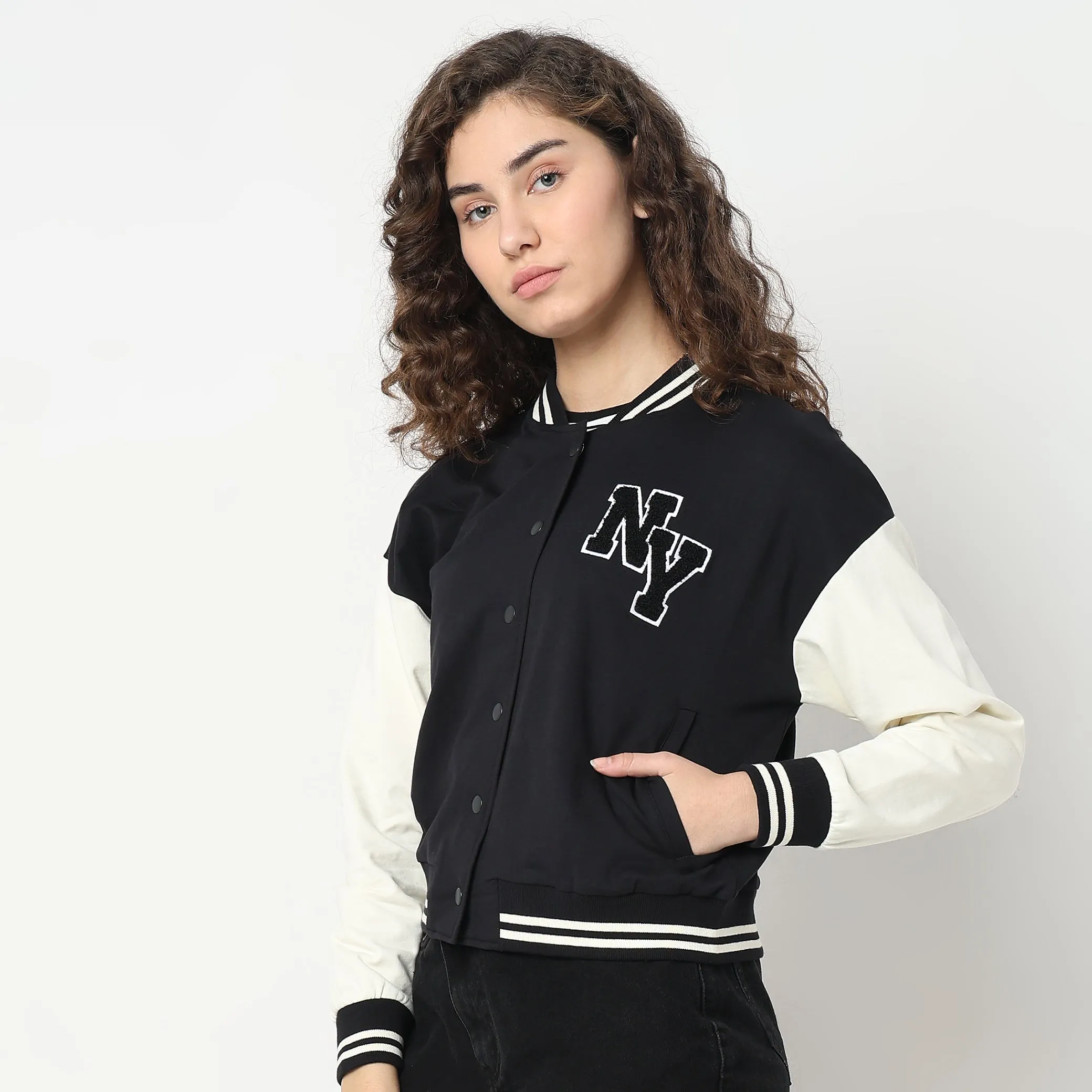 Regular Fit Embroidered Jacket