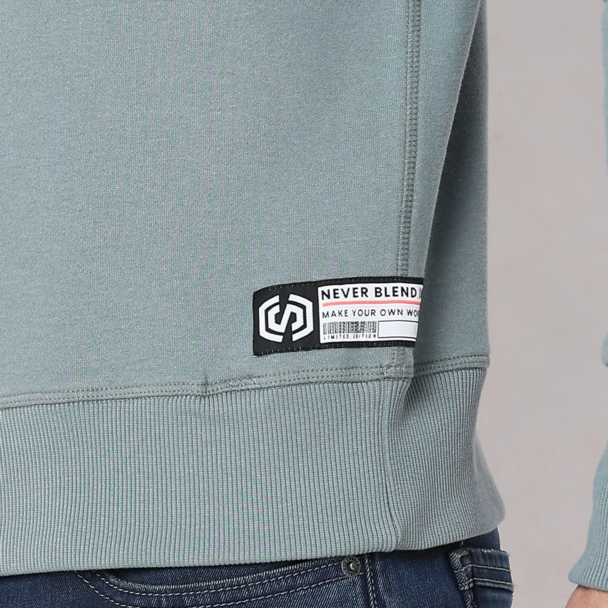 Regular Fit Solid Sweatshirt