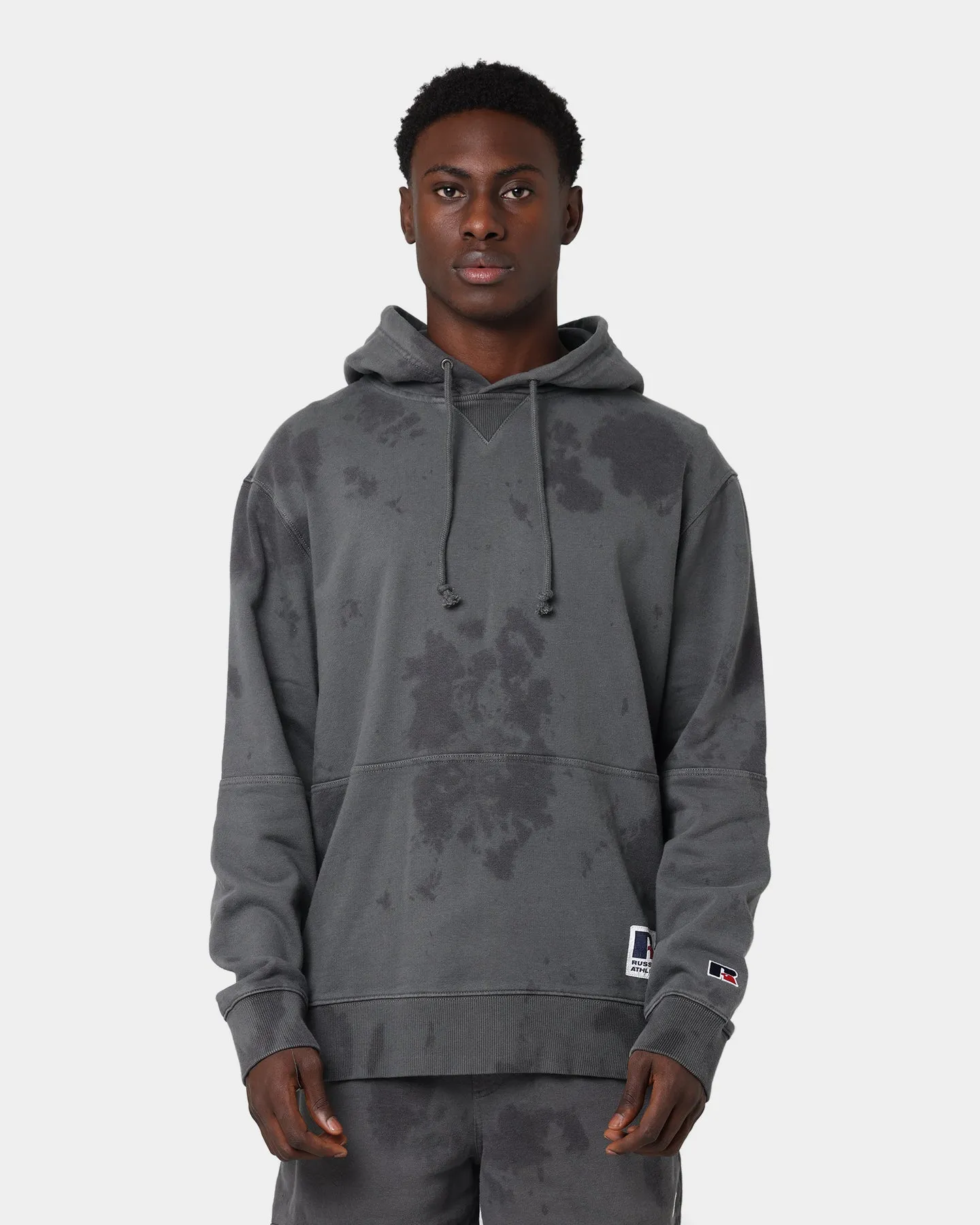 Russell Athletic Eagle R Tie Dye Hoodie Asphalt