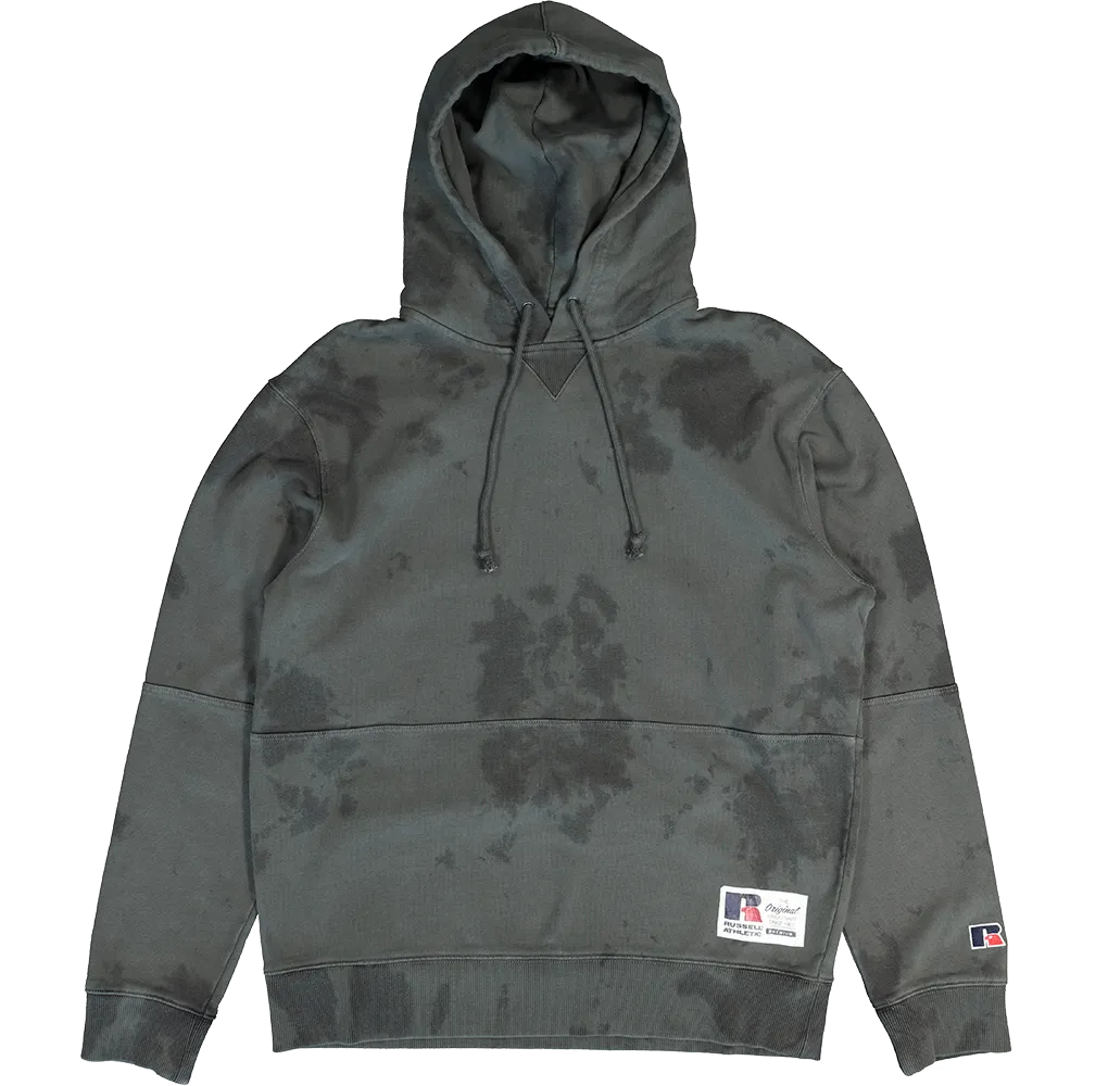Russell Athletic Eagle R Tie Dye Hoodie Asphalt