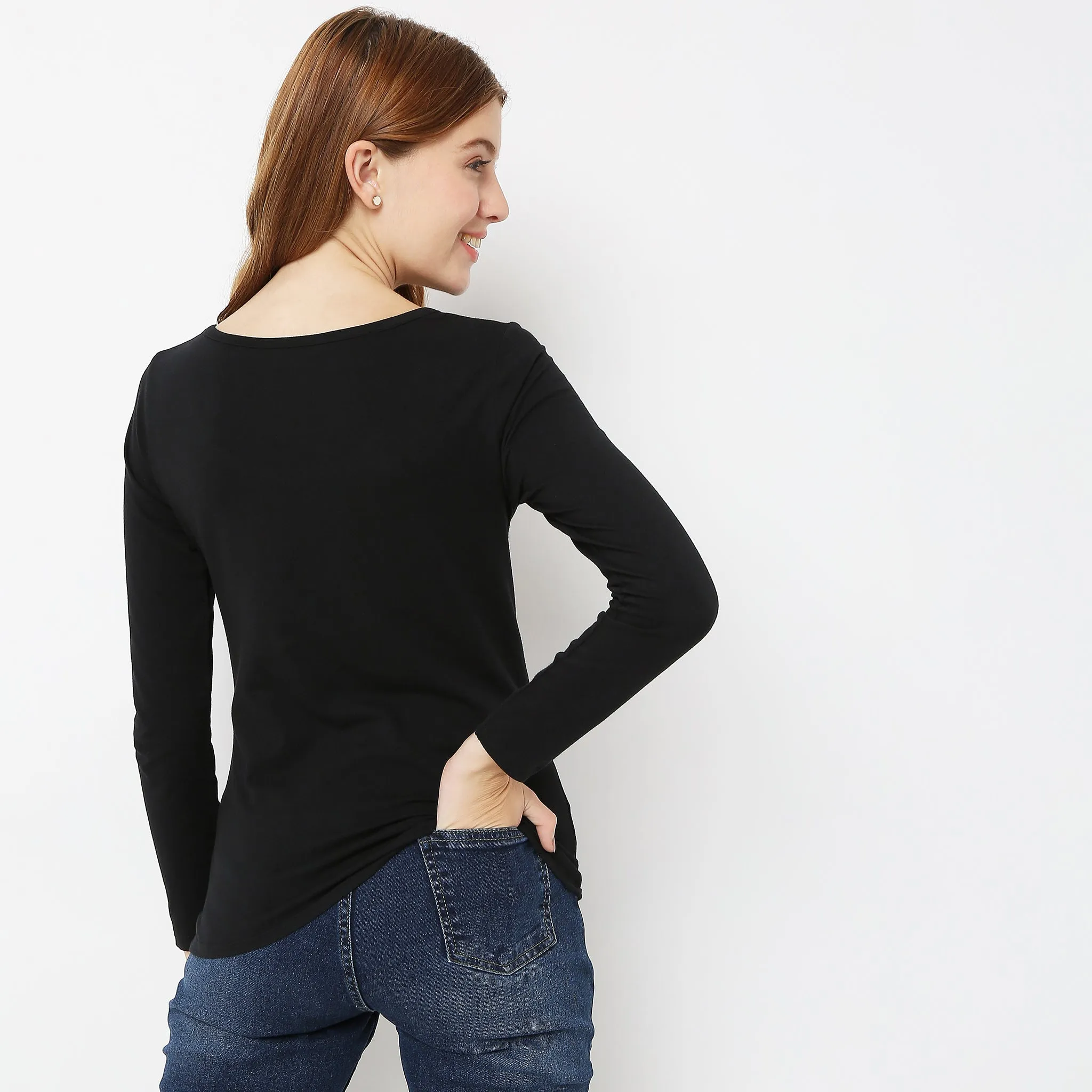 Slim Fit Solid Sweat Tee