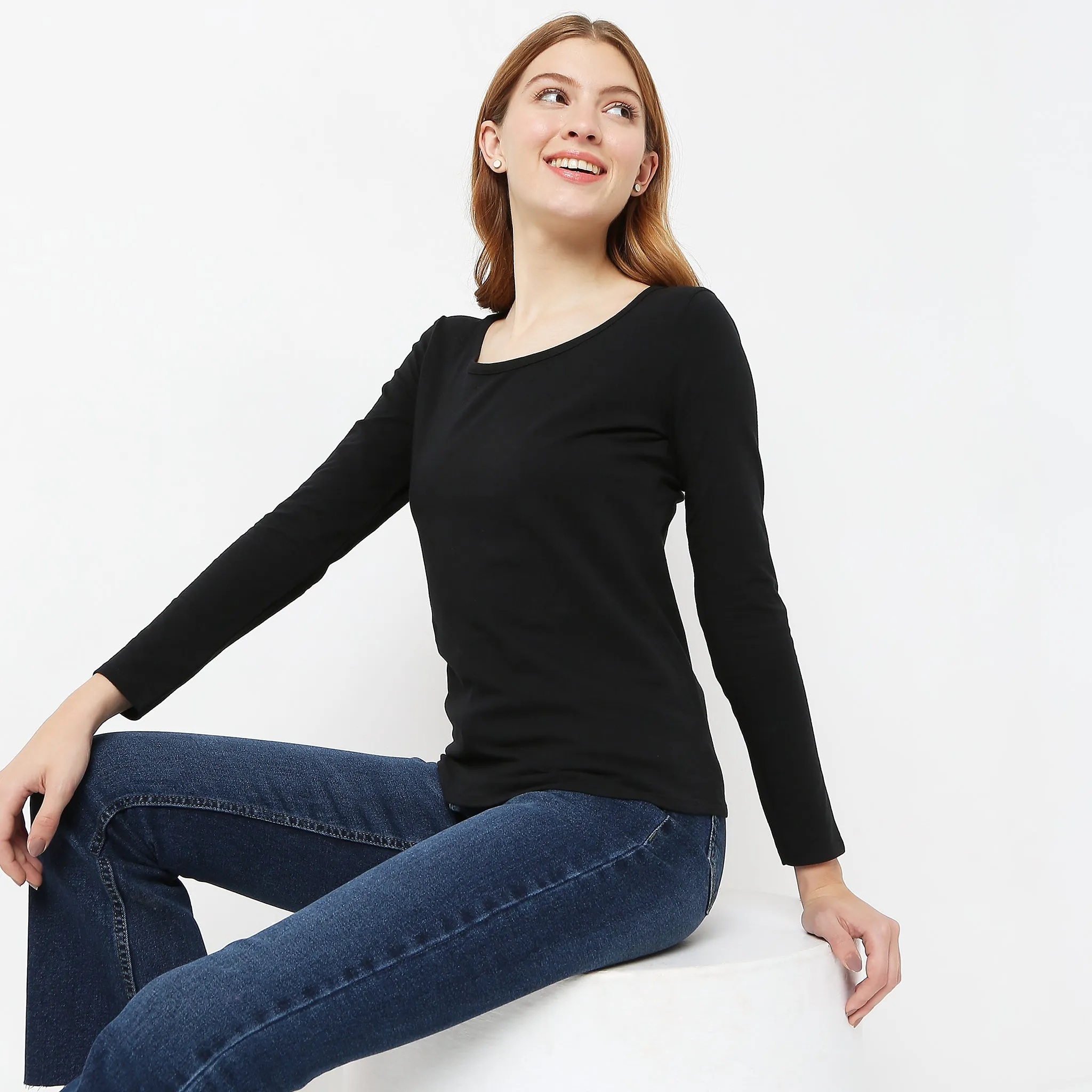 Slim Fit Solid Sweat Tee