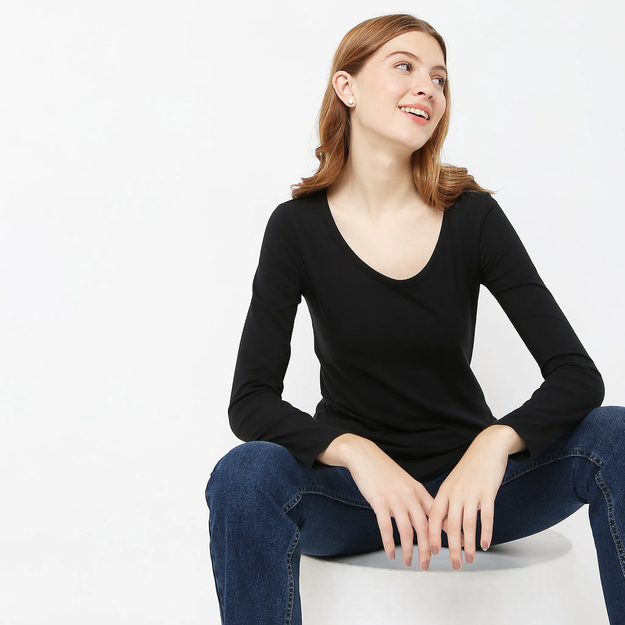 Slim Fit Solid Sweat Tee