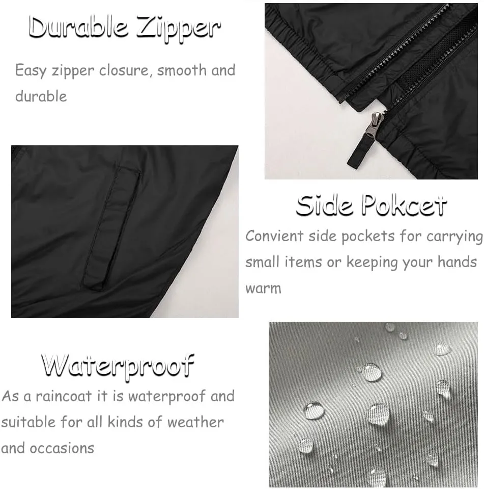 SNOW DREAMS Boys Waterproof Rain Jacket Windbreaker Lightweight Coat Kids Raincoat Outerwear