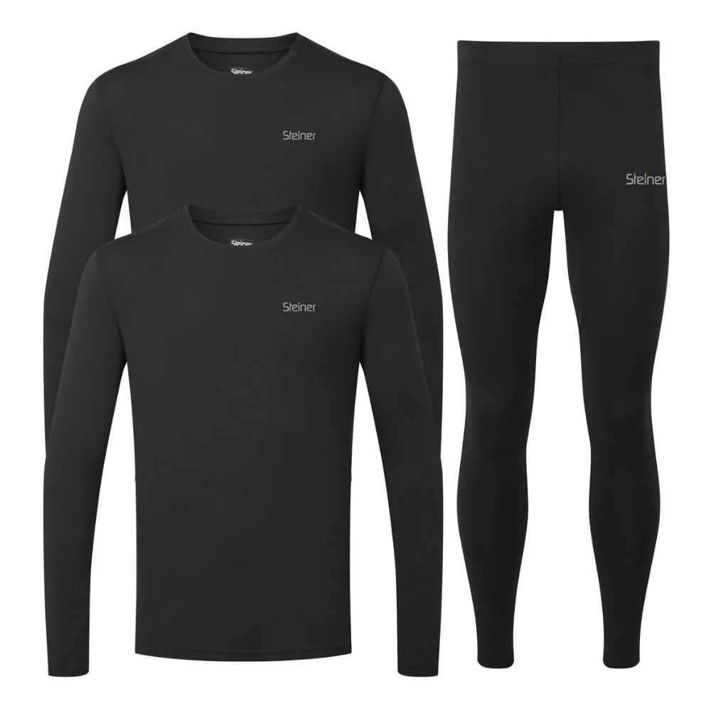 Steiner Mens Soft-Tec Active Base Layer Bundle (Blk/Blk)