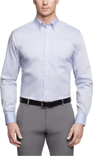 Van Heusen Men's Pinpoint Regular Fit Solid Button Down Collar Dress Shirt - Amazon Exclusive