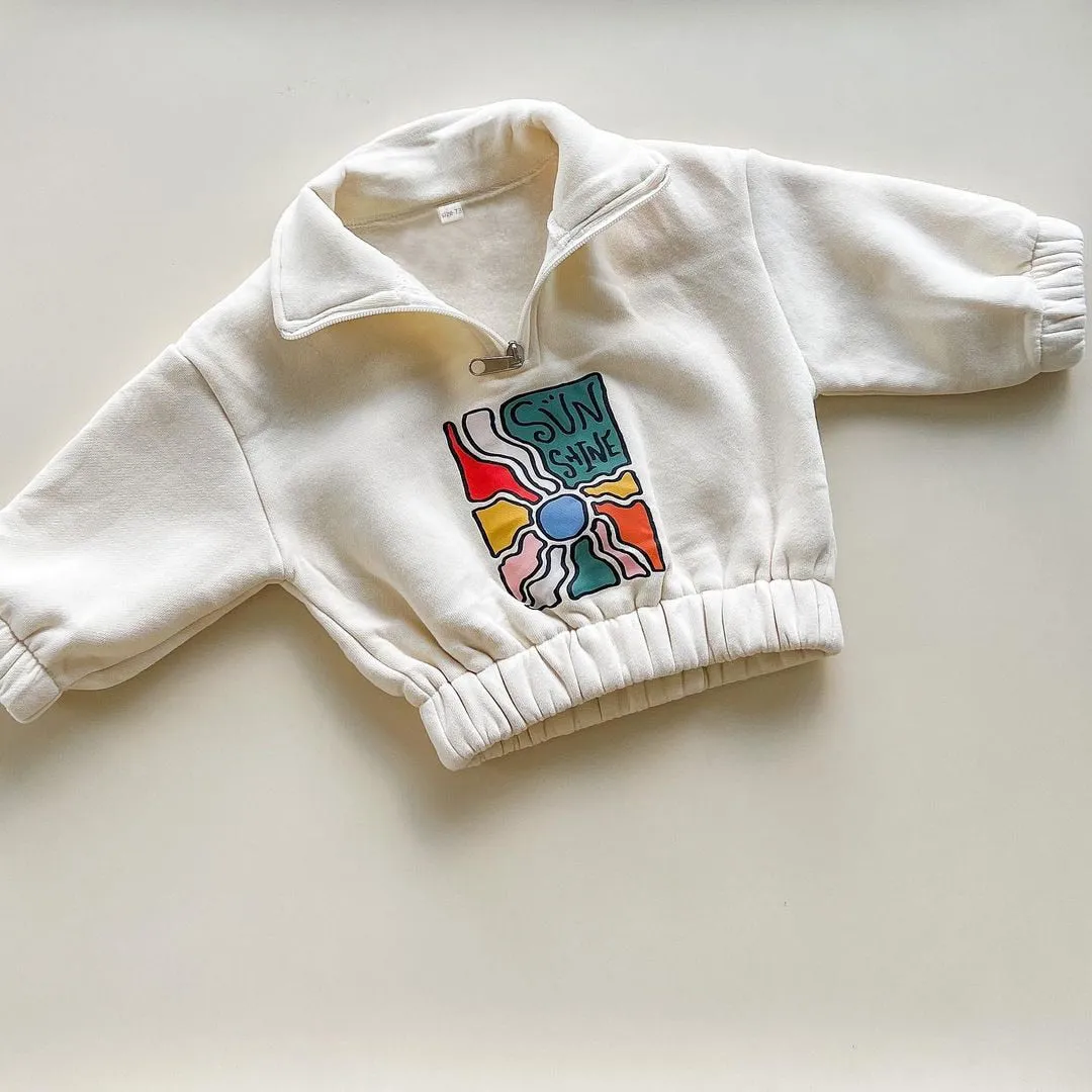 Warm Half-Zip Fleece Jacket & Pant Set