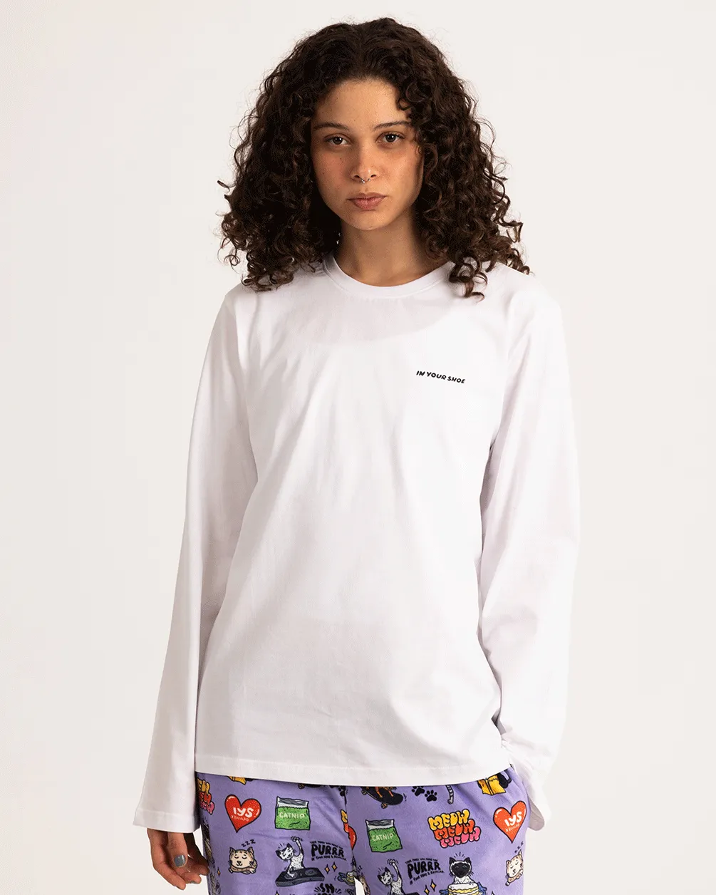 White Basic Long Sleeve Tee