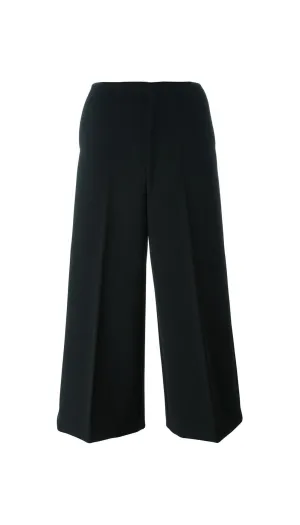 Wide leg cropped trousers