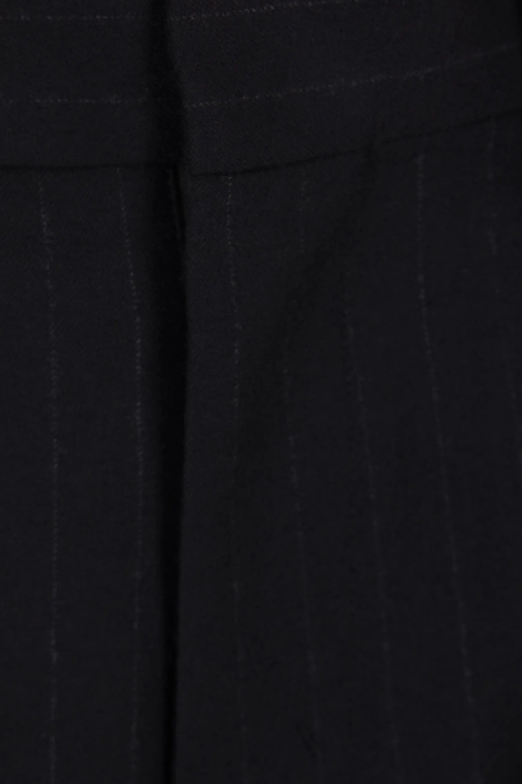 wide-leg pinstriped wool trousers