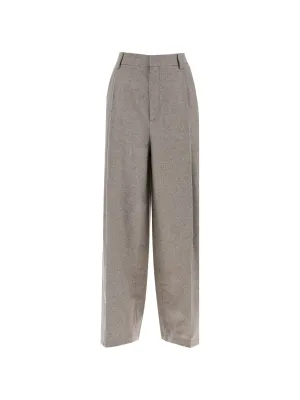 Wide Leg Trousers in Flannel