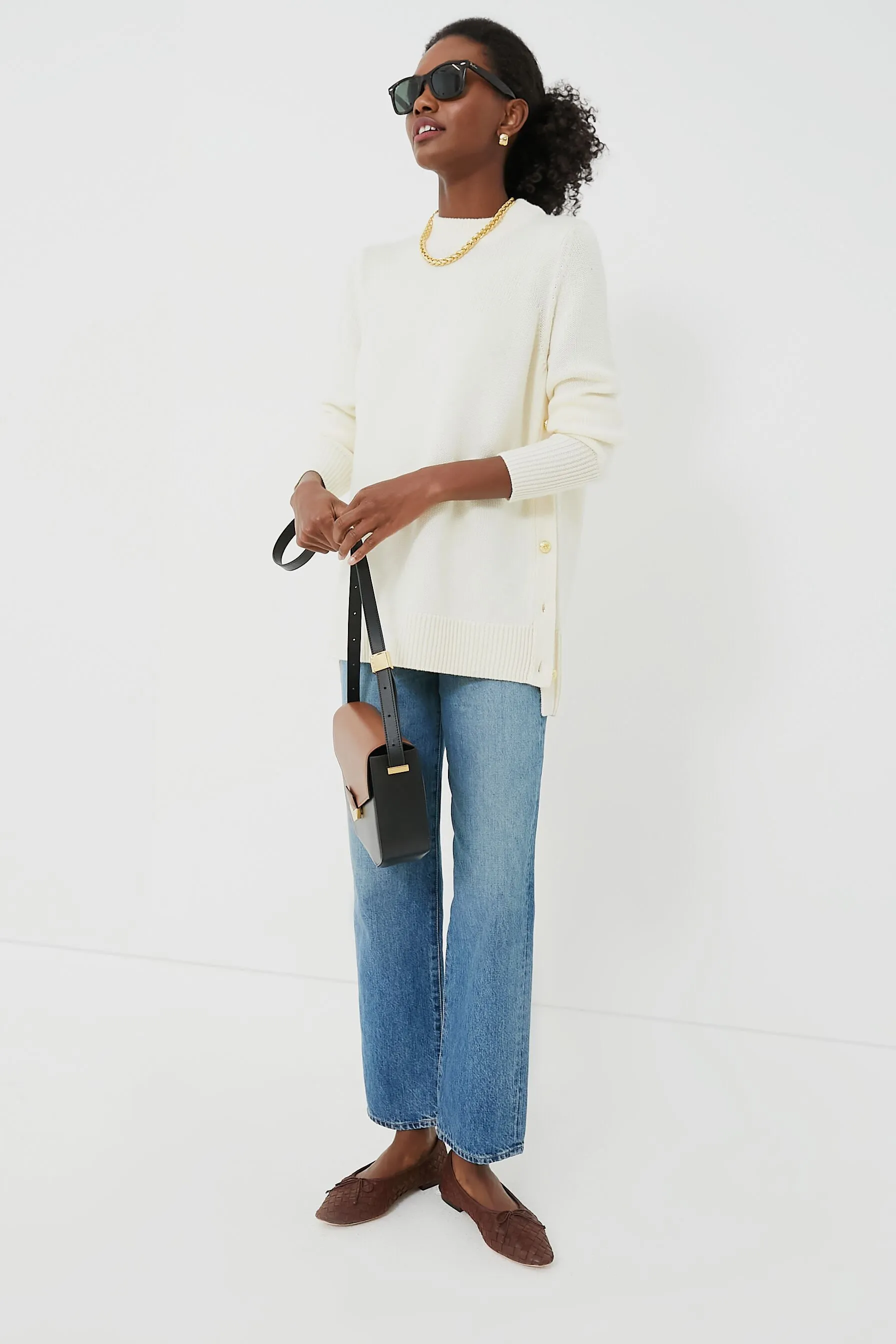 Winter White Bexley Sweater