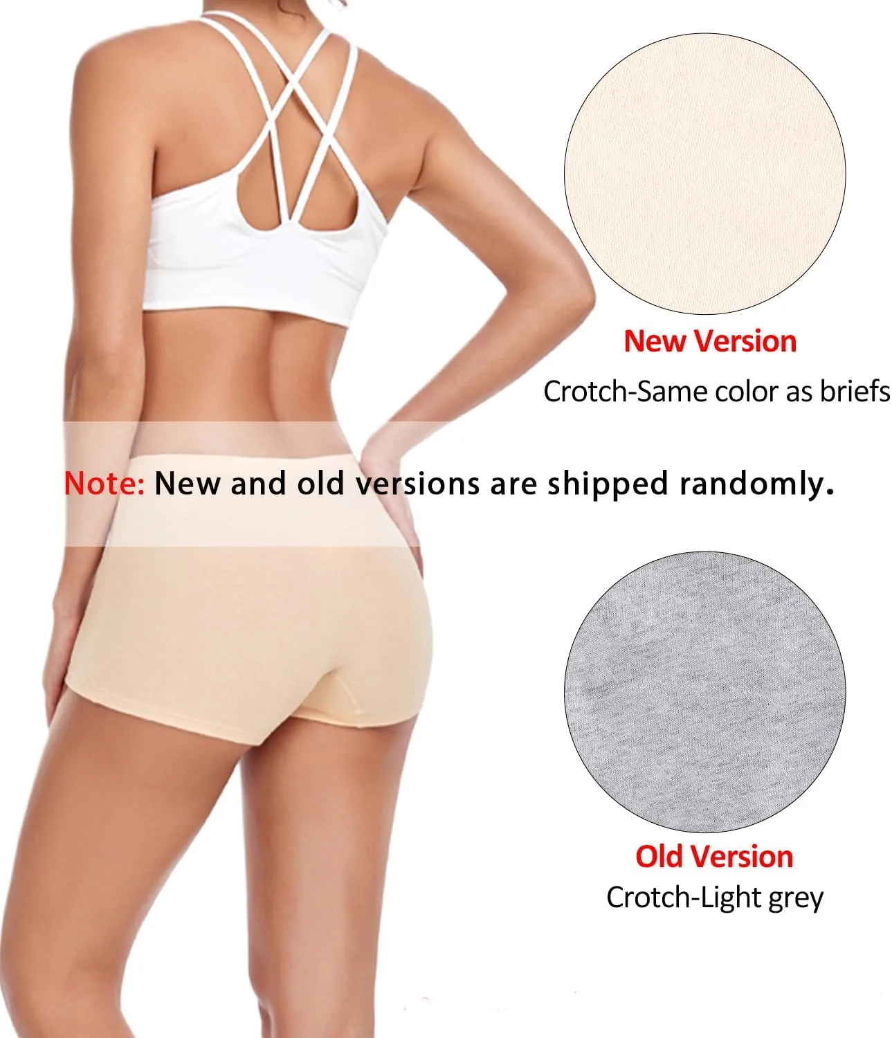 wirarpa Women's Boyshorts Panties Cotton Boxer Briefs for Ladies Underwear Shorts with Cotton Crotch 4 Pack