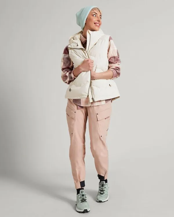 WOMEN'S FRISCO X HOODED DOWN VEST - NATURAL