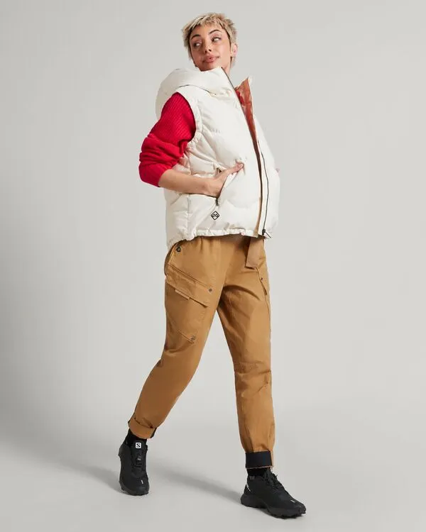 WOMEN'S FRISCO X HOODED DOWN VEST - NATURAL