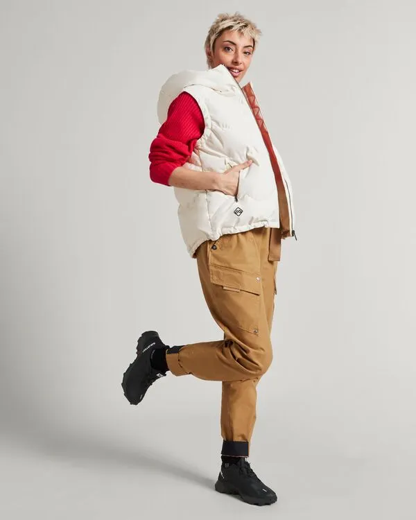 WOMEN'S FRISCO X HOODED DOWN VEST - NATURAL