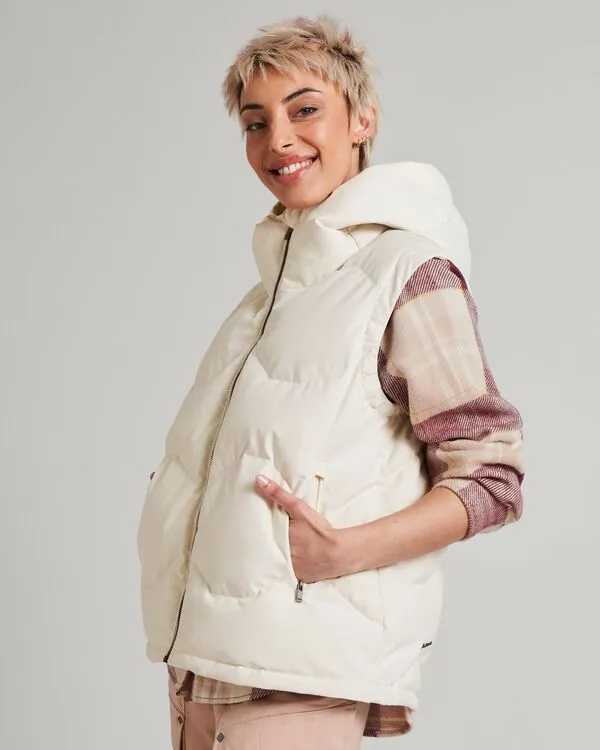 WOMEN'S FRISCO X HOODED DOWN VEST - NATURAL