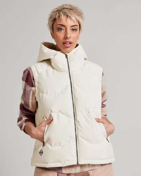 WOMEN'S FRISCO X HOODED DOWN VEST - NATURAL