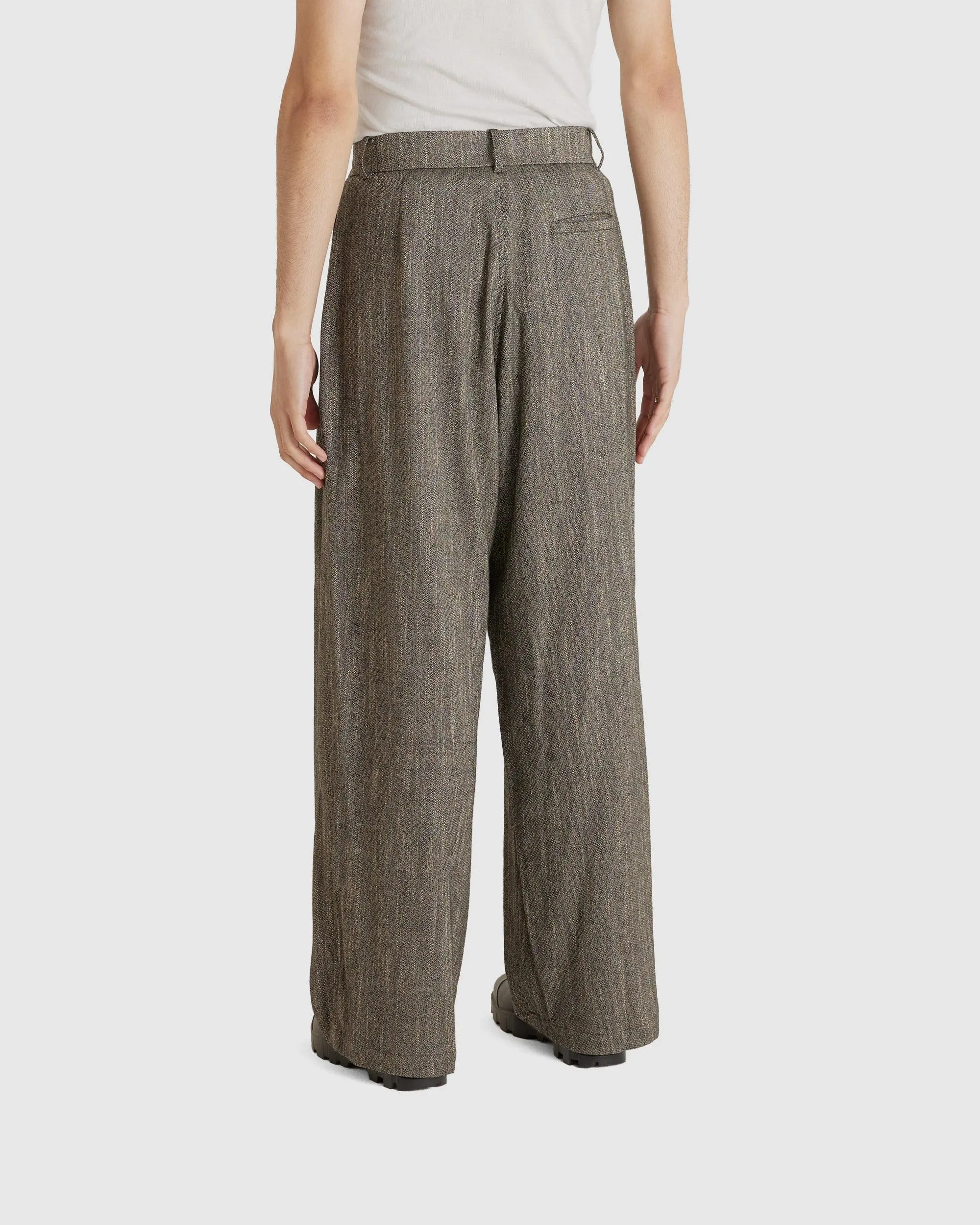 Wool Tweed Wide Pants
