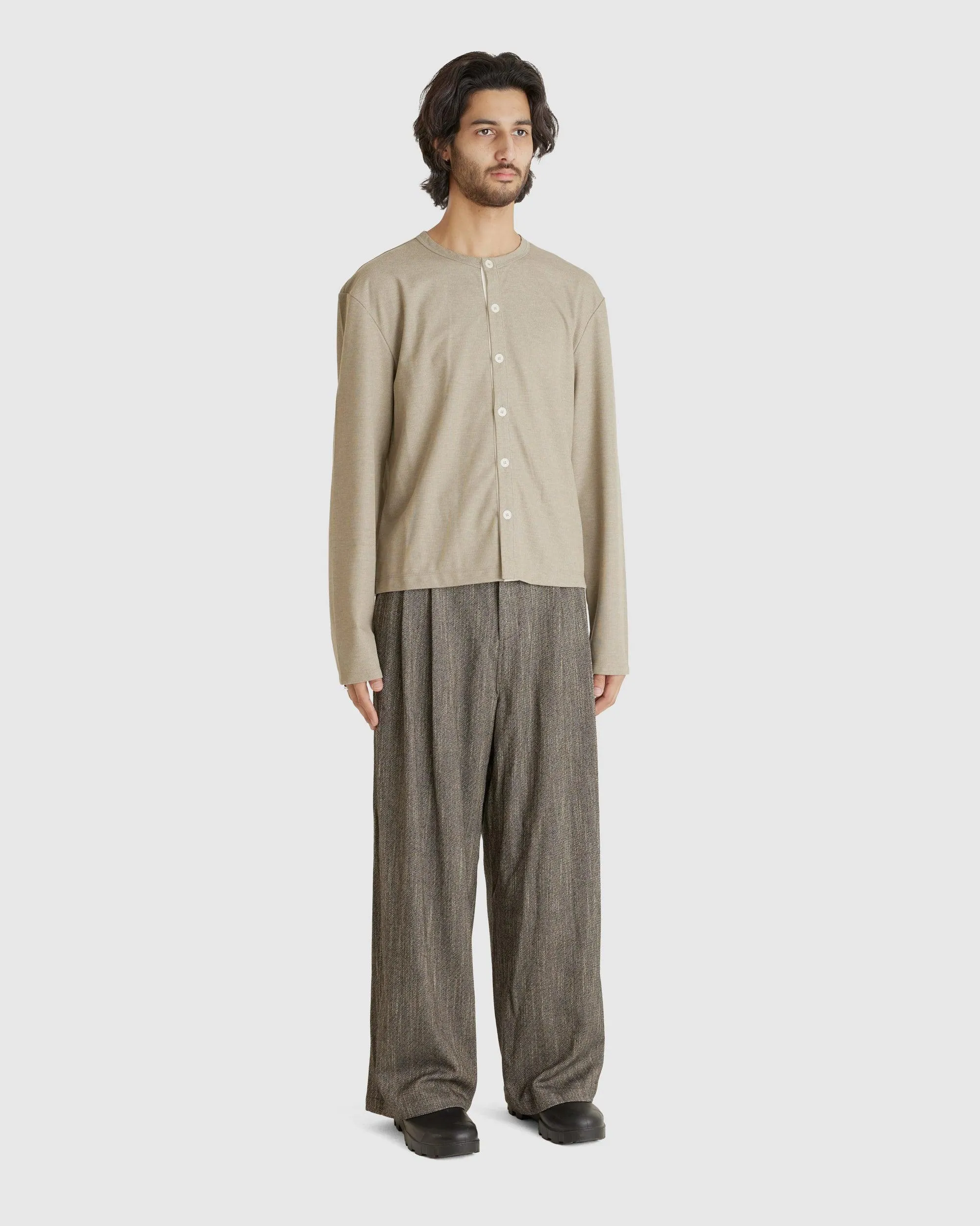 Wool Tweed Wide Pants