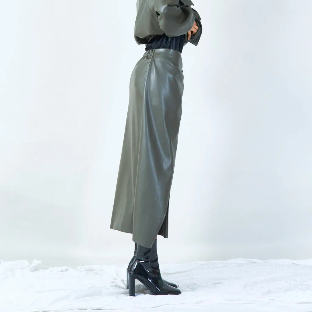 Wrap midi skirt with knotted detail wholesale