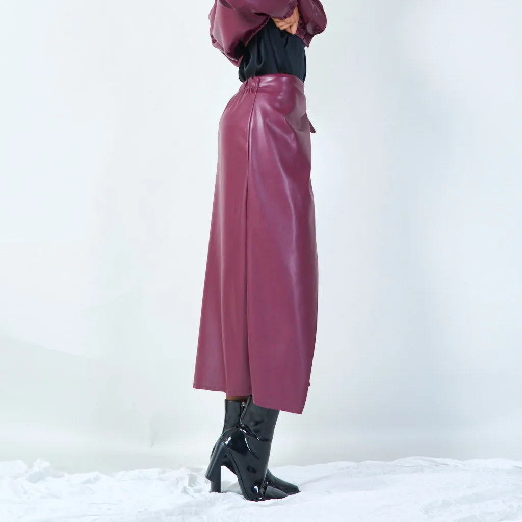 Wrap midi skirt with knotted detail wholesale