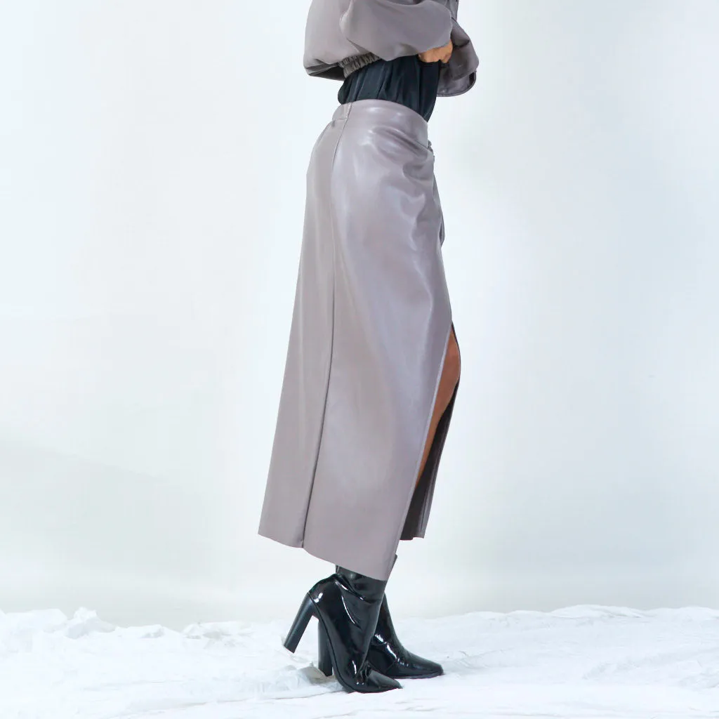 Wrap midi skirt with knotted detail wholesale