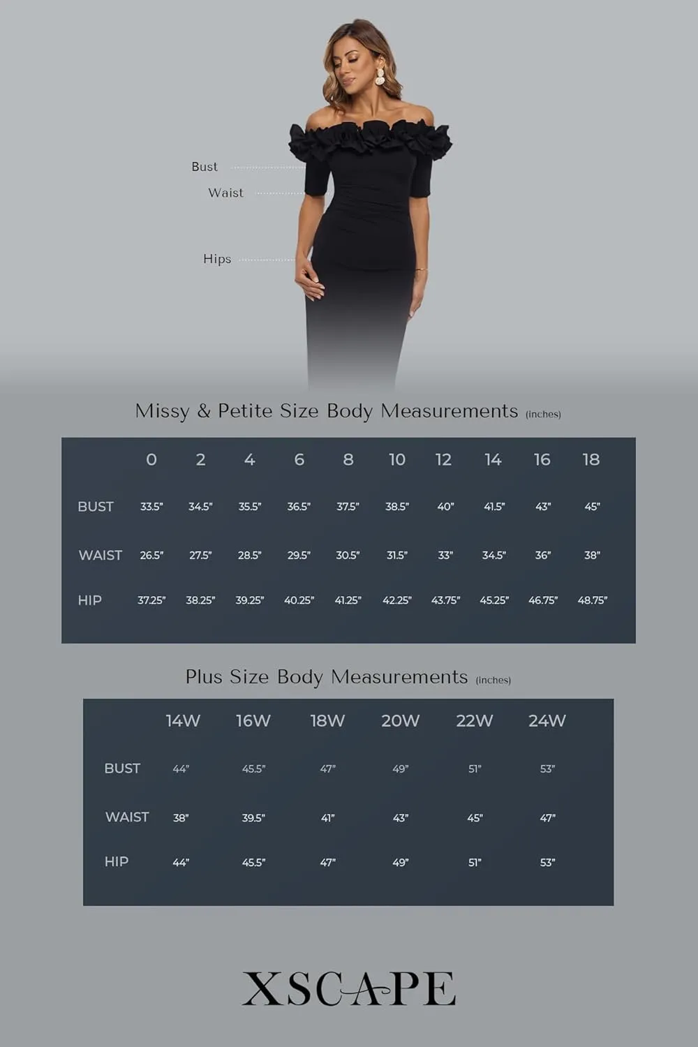 Xscape Women's Halter Neck Ruffle Off The Shoulder Scuba Crepe Midi Dress