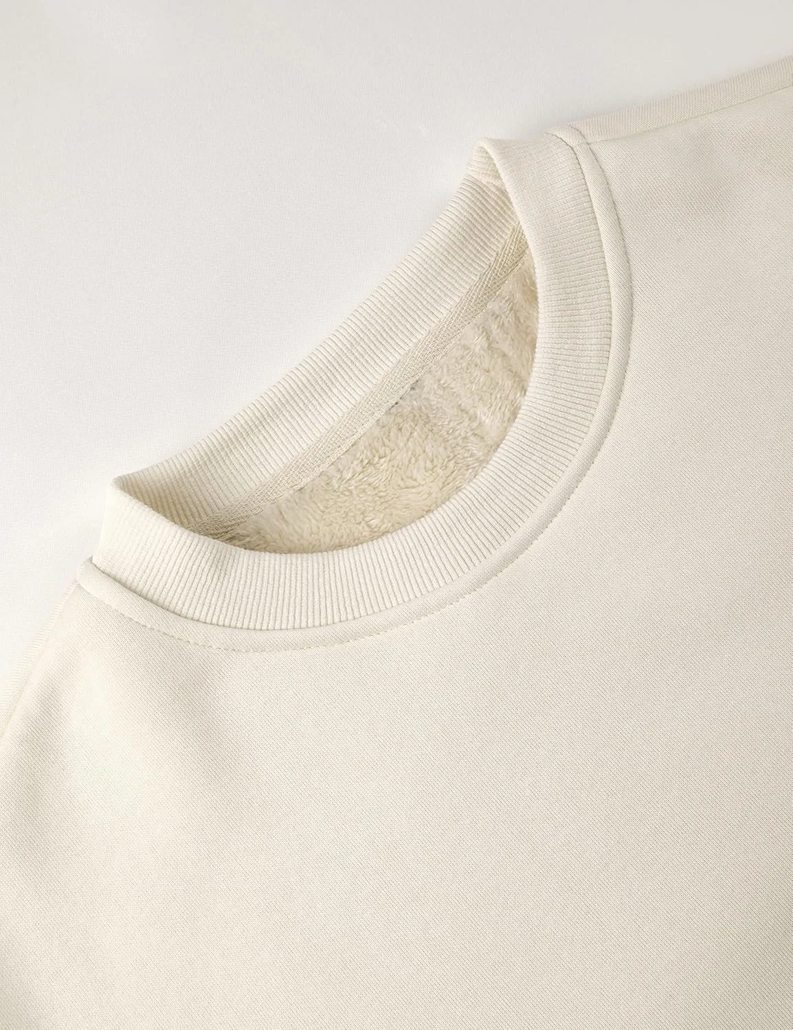 Yeokou Men's Fleece Sweatshirt Sherpa Lined Crewneck Basic Winter Thick Pullover Tops
