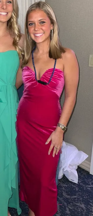 Zara Velvet Pink Midi